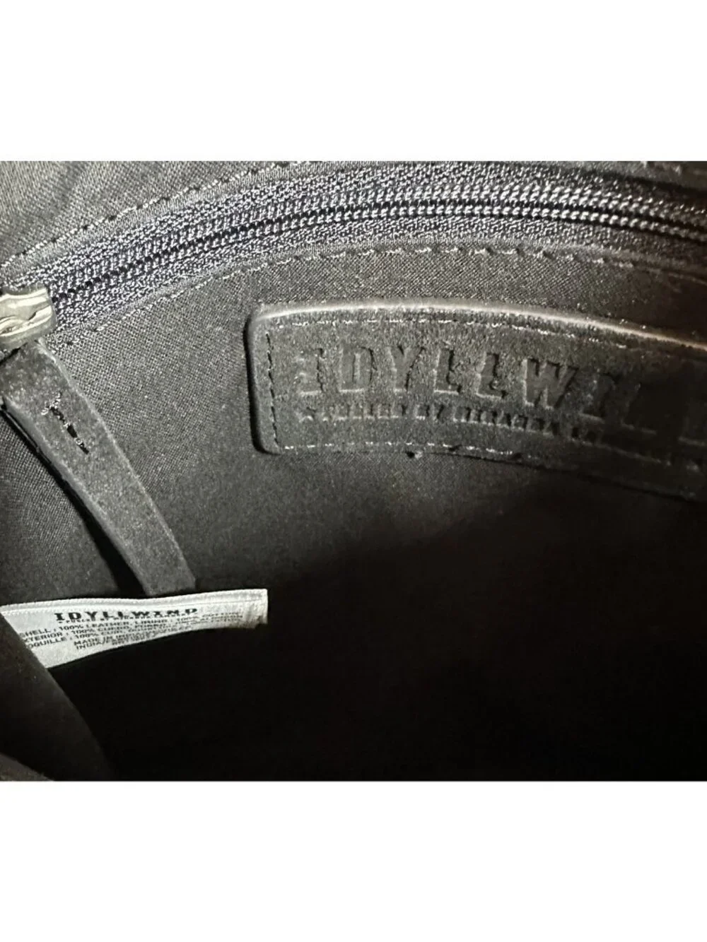 Idyllwind Black Leather & Suede Western Crossbody Tote Bag Embroidered Strap - Picture 6 of 9